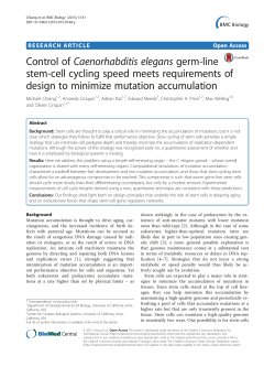 Control of Caenorhabditis elegans germ-line stem