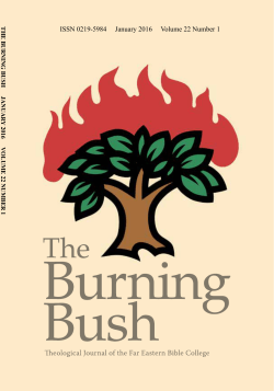 the burning bush - Far Eastern Bible College