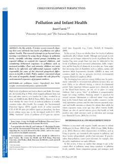 Pollution and Infant Health