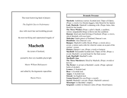 Macbeth - WSU 2012-2013