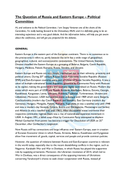 The Question of Russia and Eastern Europe &ndash; Political Committee