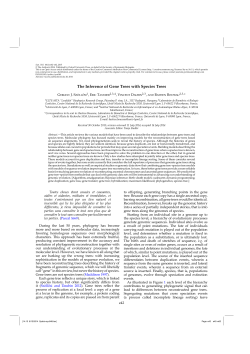 The Inference of Gene Trees with Species Trees