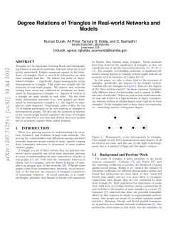 Degree Relations of Triangles in Real