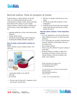 Normal saline: How to prepare at home