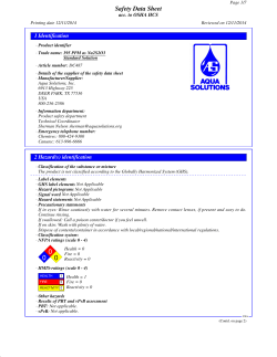 Safety Data Sheet - Aqua Solutions, Inc.