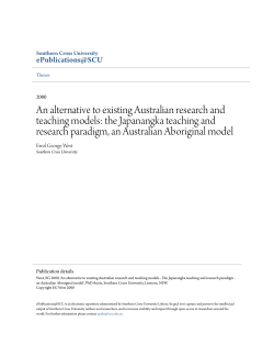 An alternative to existing Australian research and teaching models