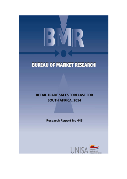RETAIL TRADE SALES FORECAST FOR SOUTH AFRICA, 2014