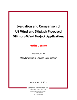 Evaluation and Comparison of US Wind and Skipjack Proposed