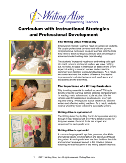 Curriculum with Instructional Strategies and