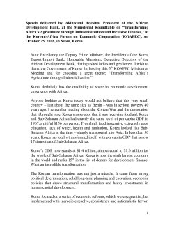 Speech delivered by AfDB President Akinwumi Adesina at the