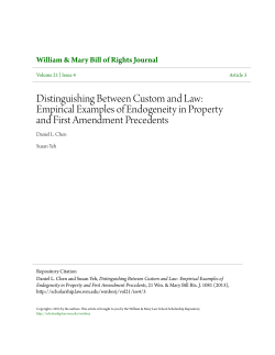 Distinguishing Between Custom and Law: Empirical Examples of