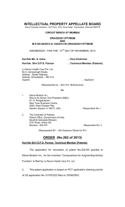 revoked - Intellectual Property Appellate Board