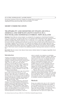 and ship rats (rattus rattus) in a south island