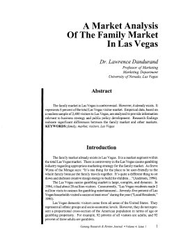 A Market Analysis Of The Fa01ily Market In Las Vegas