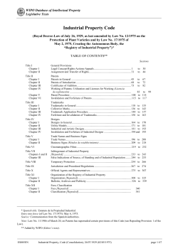 ES005: Industrial Property, Code (Consolidation), 26/07/1929 (02/05