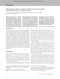 Measurement of spleen volume by ultrasound