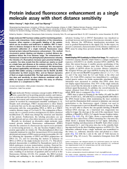 Protein induced fluorescence enhancement as a single molecule