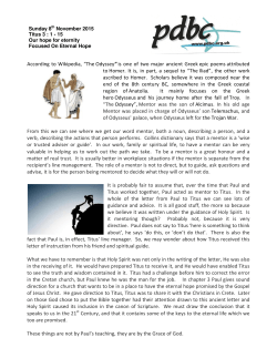 According to Wikipedia, &ldquo;The Odyssey &rdquo; is one of two major ancient