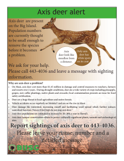Axis deer alert - Big Island Invasive Species Committee