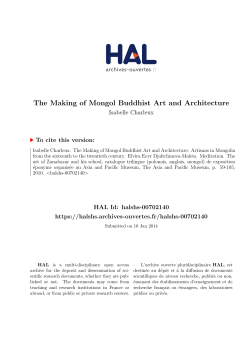 The Making of Mongol Buddhist Art and Architecture - HAL