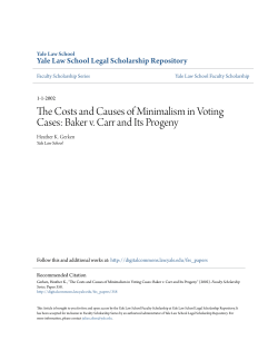 Baker v. Carr and Its Progeny - Yale Law School Legal Scholarship