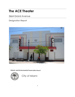 The ACE Theater - City of Miami: Historic Preservation