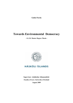 Towards Environmental Democracy