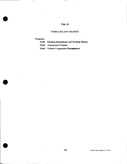 Title 10 VEHICLES AND TRAFFIC Chapters: 10.02 Parking