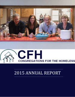 to - Congregations for the Homeless