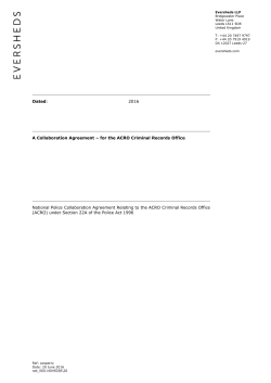 ACRO Criminal Records Office Section 22a Agreement