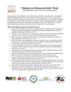 Making over Restaurant Kids` Meals