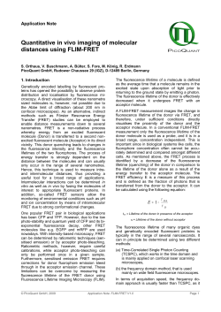 Quantitative in vivo imaging of molecular distances