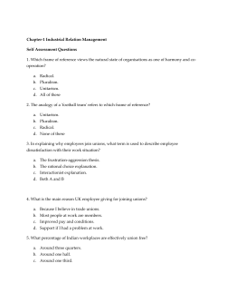 Chapter-1 Industrial Relation Management Self Assessment
