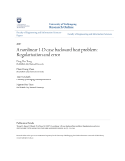 A nonlinear 1-D case backward heat problem