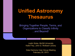 Unified Astronomy Thesaurus
