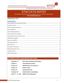 SMTA Staccato Notes - Seattle Music Teacher Association