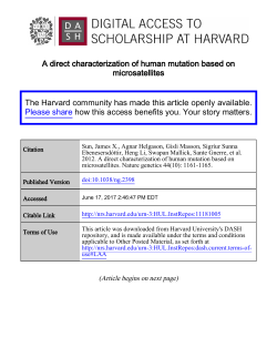 A direct characterization of human mutation based on microsatellites