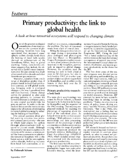 Primary productivity: the link to global health