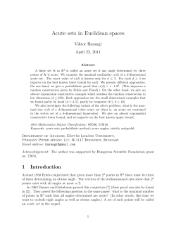 Acute sets in Euclidean spaces