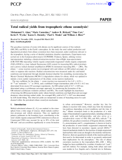Total radical yields - University of Leicester
