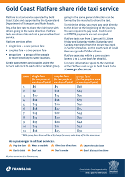 Gold Coast FlatFare share ride taxi service