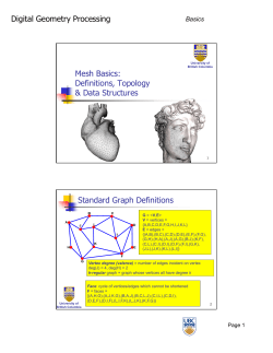 Digital Geometry Processing Mesh Basics