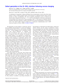 Defect generation at the Si&ndash;SiO2 interface following corona charging