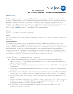 Arts education coordinator job description