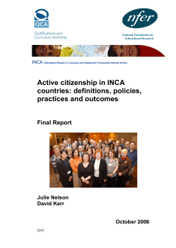 Active citizenship in INCA countries