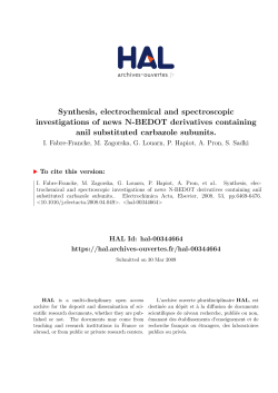 Synthesis, electrochemical and spectroscopic investigations of