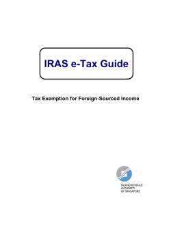 Tax Exemption for Foreign-Sourced Income