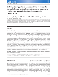 Defining dosing pattern characteristics of successful tapers following