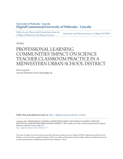 professional learning communities` impact on science teacher