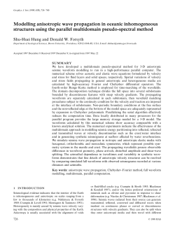 Modelling anisotropic wave propagation in oceanic inhomogeneous
